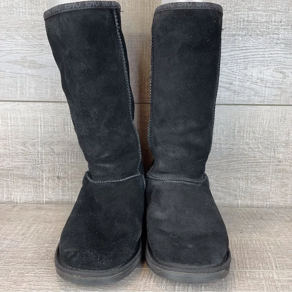 EMU sz 6 Brontë black suede wool lined boots